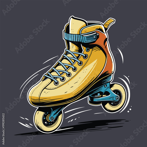 inline skate vector image