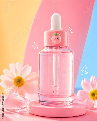 Transparan glass serum bottle