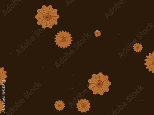 Victorian Steampunk Cog Gear Pattern Design