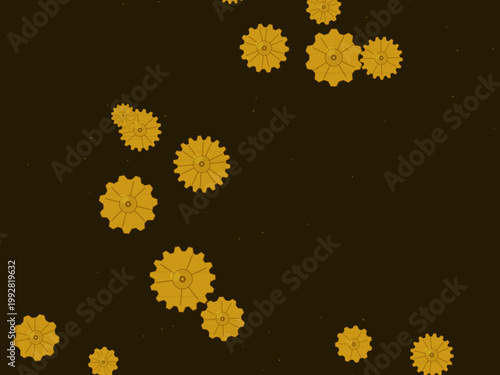 Victorian Steampunk Cog Gear Pattern Design