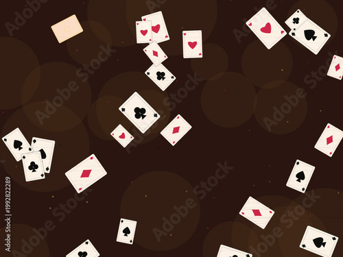 Vegas Playing Cards Casino Pattern Design