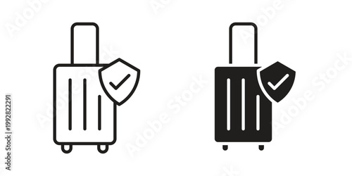 Travel insurance icon. Simple outline style for web and app. Vector icon