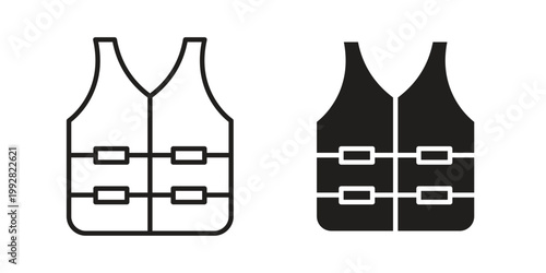 Vest jacket icon. Simple outline style for web and app. Vector icon