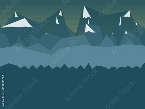 Mountain Range Landscape Pattern Outdoor Background