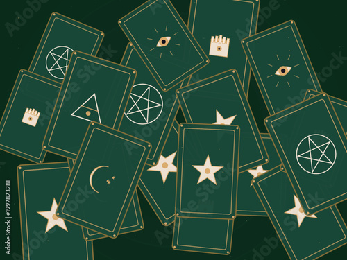 Witchy Tarot Card Mystical Esoteric Pattern Design