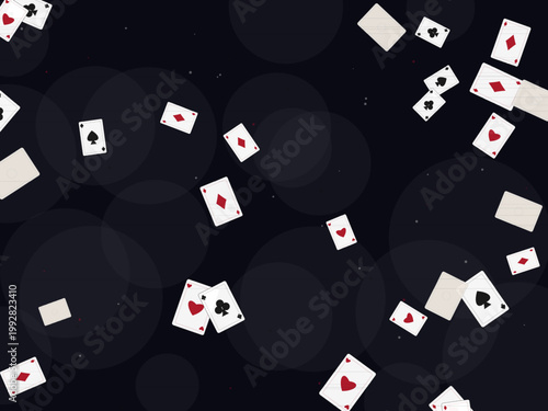 Poker Playing Cards Suits Pattern Background