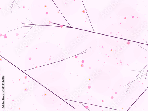 Sakura Cherry Flower Petal Pattern Background