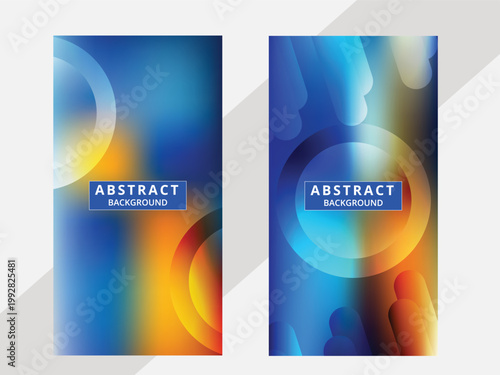 Blue Color Gradient Abstract Circle Background