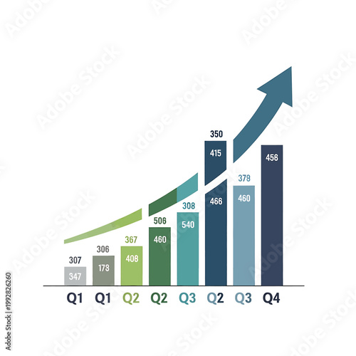 Increasing Business Growth Chart Graph.