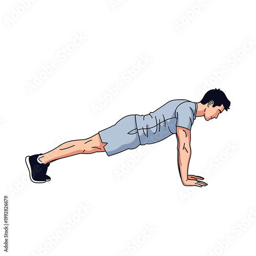 Man doing push up exercise 1.