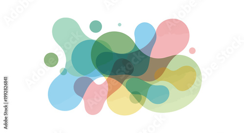 Colorful abstract shapes and bubbles 4.