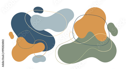 Colorful abstract shapes design elements.