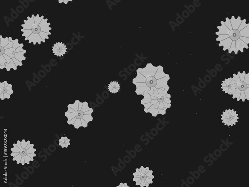 Brass Gear Cog Steampunk Pattern Background