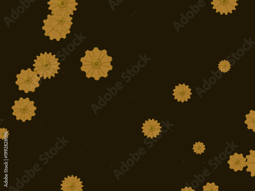 Industrial Steampunk Gears Clockwork Pattern Design