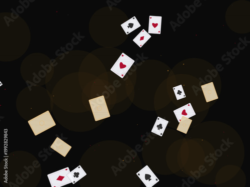 Vegas Playing Cards Casino Pattern Design