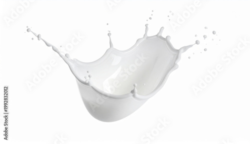milk splash isolated on white