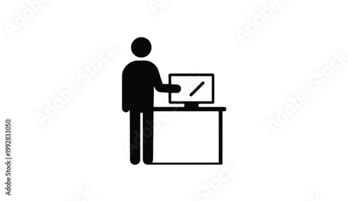 Automation control workflow silhouette scene with human managing digital processes system triggers control panel interaction and smart technology operation composition for modern applications