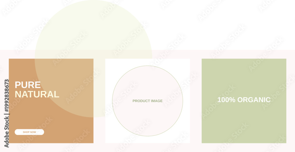 Fototapeta premium Organic Cosmetics and Skincare Design Template Bundle