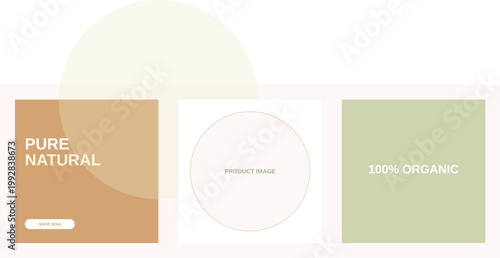 Organic Cosmetics and Skincare Design Template Bundle