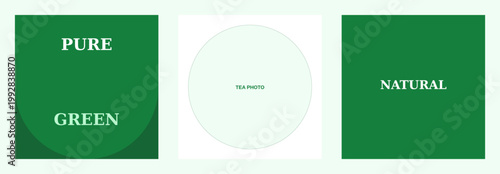 Organic Tea Leaf Beverage Design Template Bundle