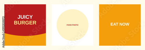 Fast Food Burger Promo Design Template Bundle