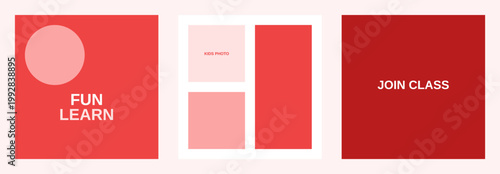 Kids Education and Play Design Template Bundle