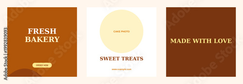 Bakery Cake and Pastry Shop Design Template Bundle