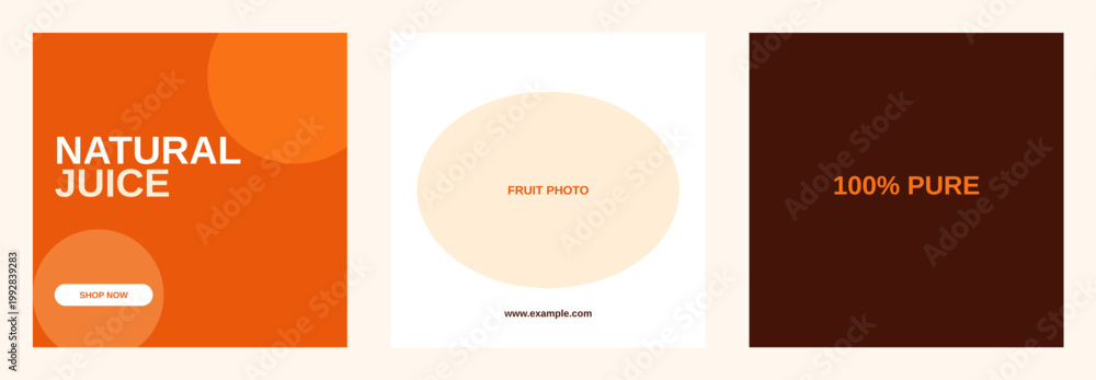 Fototapeta premium Organic Juice Fresh Drink Design Template Bundle