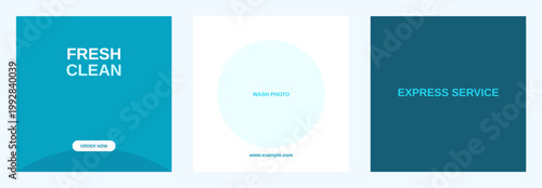 Laundry Service Dry Cleaning Design Template Bundle