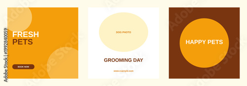 Pet Grooming Service Design Template Bundle