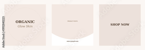 Organic Skincare Beauty Design Template Bundle