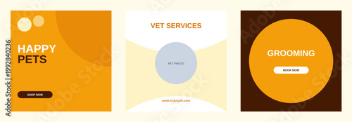 Pet Shop Veterinary Care Design Template Bundle