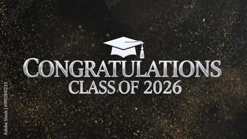 Celebratory fireworks and glittering space imagery capturing graduate accomplishments for class of 2026