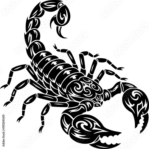 Scorpion silhouette vector illustration