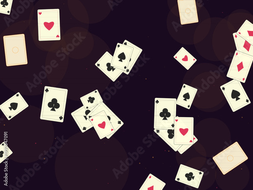 Poker Playing Cards Suits Pattern Background