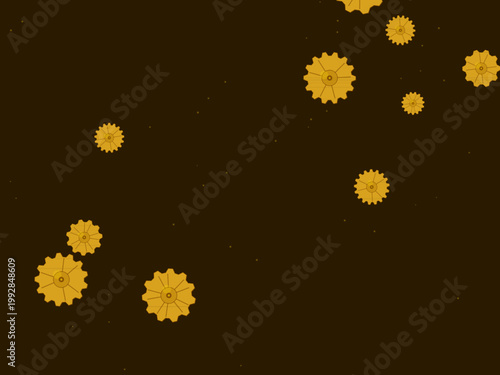Steampunk Gears Mechanical Pattern Industrial Background
