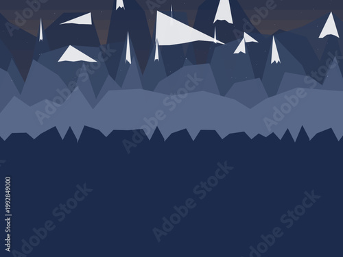 Mountain Peaks Scenic Landscape Adventure Background