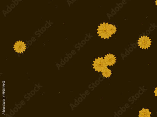 Mechanical Gear Steampunk Pattern Vintage Background