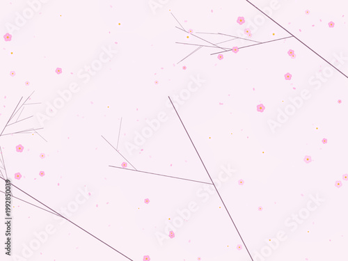 Cherry Blossom Sakura Pink Flower Pattern Design Backdrop