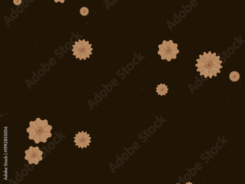 Steampunk Gears Mechanical Pattern Industrial Background