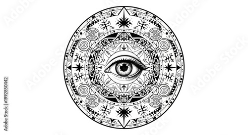 Mystical Eye Mandala Symbol