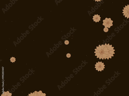 Brass Gear Cog Steampunk Pattern Background
