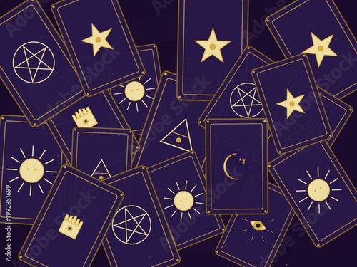 Witchy Tarot Card Mystical Esoteric Pattern Design