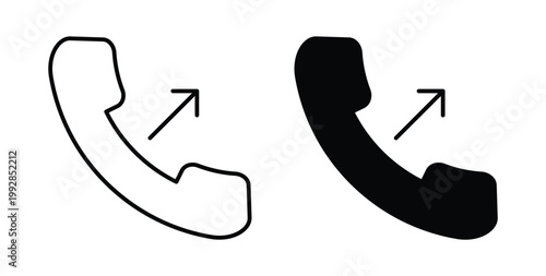 Bild auf Leinwand Call outgoing icon illustrations on white, Best for Design Projects