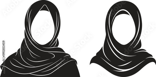 Different styles of Muslim woman wearing hijab