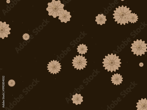 Mechanical Gear Steampunk Pattern Vintage Background