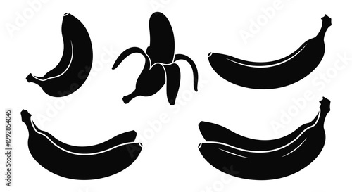 Five pumpkin seeds displayed against a white background silhouette