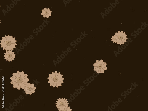 Mechanical Gear Steampunk Pattern Vintage Background