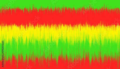 Red green yellow halftone background