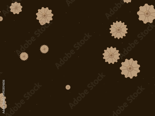 Steampunk Gears Mechanical Pattern Industrial Background